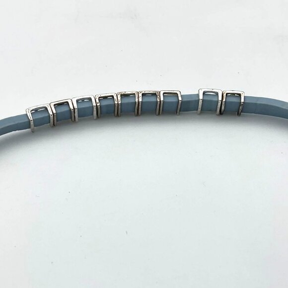 Girls Light Blue & Silvertone Brownie Girls Scout 6 inch  Slider Bracelet. - Picture 2 of 5